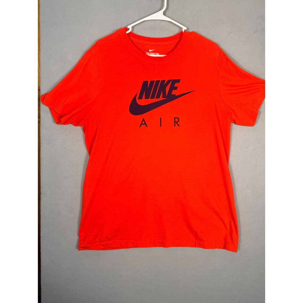 Nike Air Mens Graphic T-Shirt Orange Short Sleeve Crew Neck Large L